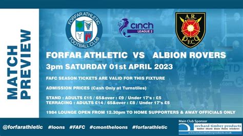 Latest News - Forfar Athletic v Albion Rovers – match preview