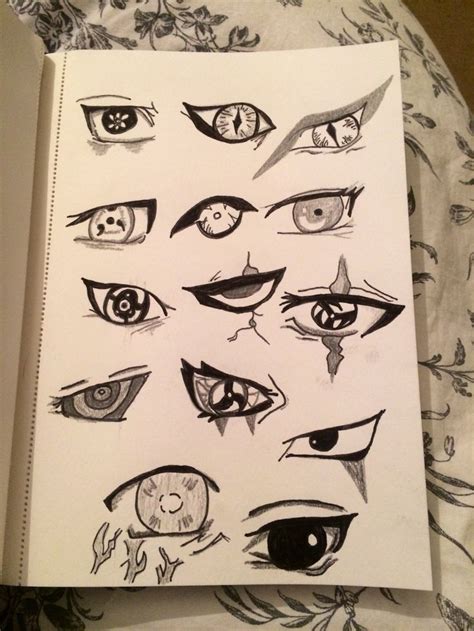 Hand drawn eyes from naruto #naruto #eyes #drawn | How to draw anime ...