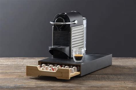 Bamboo Coffee Pod Holder Drawer Black | Soko & Co