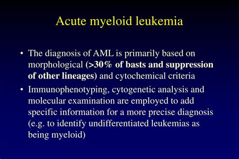 Acute Myeloid Leukemia Diagnosis