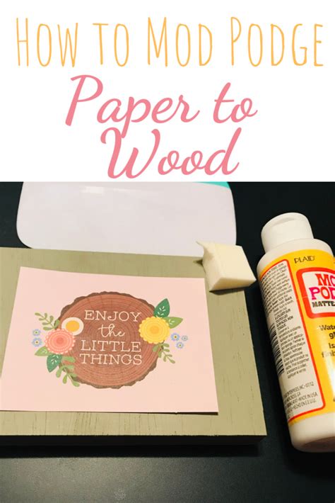 How to mod podge paper to wood – Artofit