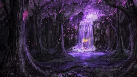 Purple Anime Scenery Wallpapers - Wallpaper Cave