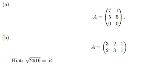 Solved For the following matrices, compute - a reduced | Chegg.com