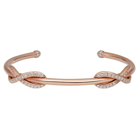 Tiffany and Co. Infinity 18k Rose Gold Cuff Bracelet 'Medium Size' For ...