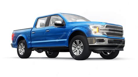 Premium Photo | A large blue modern pickup truck with a double cab ...