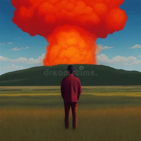 Standing on a Field Watching a Dynamic Colorful Nuclear Cloud Explode ...