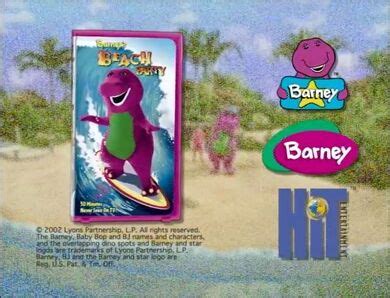 Barney Vhs Custom - My Party With Barney Starring Casey Vhs Kideo ...