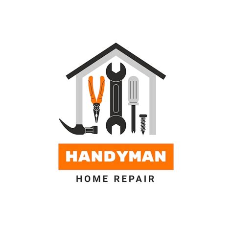 Free Vector | Handyman home repair logo template