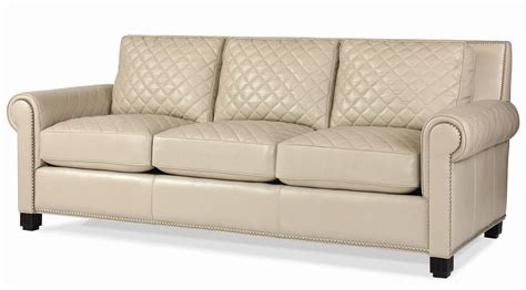 Century Leather Upholstery Quilted Leather Stationary Sofa | Sprintz ...