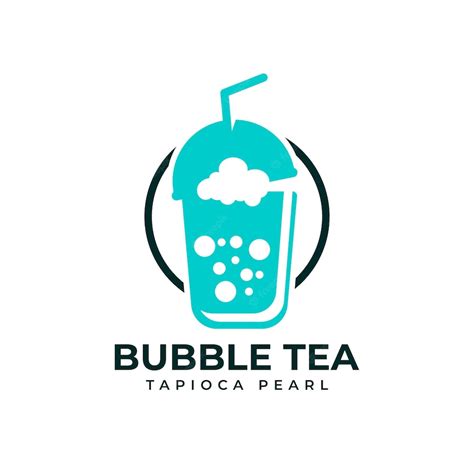 Premium Vector | Bubble tea logo design