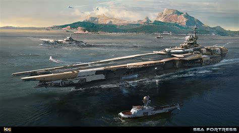 Sea Fortress by Zhu Liu in 2020 | Boat design, Aircraft carrier, Sci fi ...