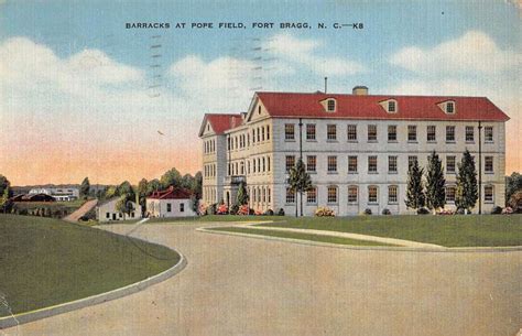 Fort Bragg North Carolina Pope Field Barracks Antique Postcard K66188 ...