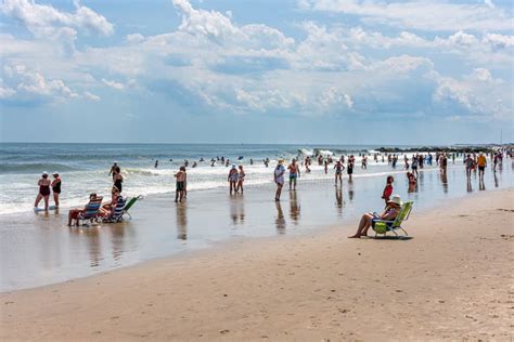 Belmar Beach Scene editorial photo. Image of leisure - 239715176