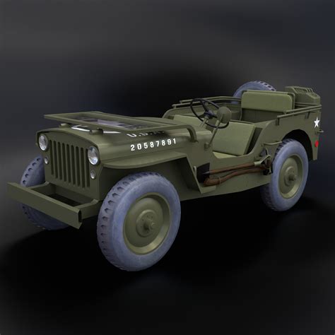 U.S. WWII 1944 Ford GPW Jeep | 3D Vehicles models | BlenderKit