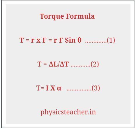 Derivation of Torque - Torque derivation - derive 3 expressions ...