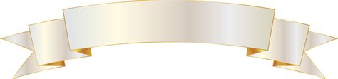 Download HD White Ribbon Banner Png Download - Light Gold Banner Png ...