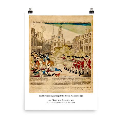 Paul Revere's engraving of the Boston Massacre, 1770 (poster) – Gilder ...