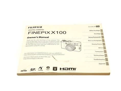 Fujifilm X100 Instructions - Accessory – Kamerastore