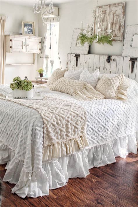 Shabby Chic and Chenille Farmhouse Bedroom — Homebnc