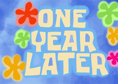 Spongebob One Year Later Printout - Etsy | Spongebob, Spongebob time ...