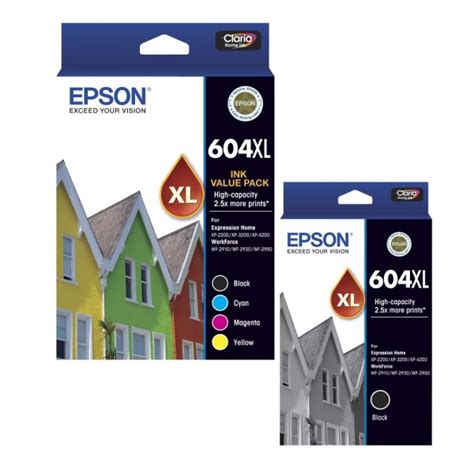 Genuine Epson 604XL High Yield Ink Cartridge Combo Value Pack PLUS ...