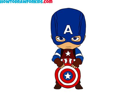 How to Draw Captain America - Easy Drawing Tutorial For Kids