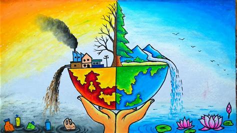 environment day drawing||stop pollution painting - YouTube