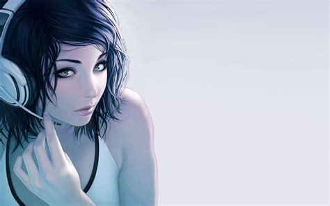 Anime Gamer Girl Wallpapers - WallpaperSafari | Retrato digital, Arte ...