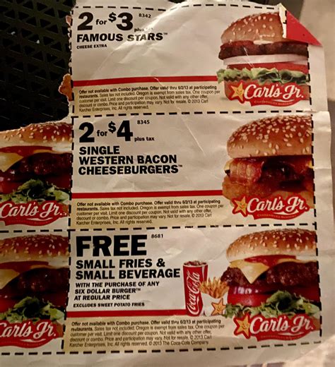 Carl’s Jr coupons from 10 years ago. : r/mildlyinteresting