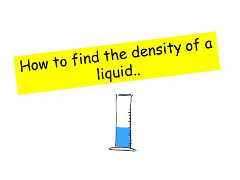 Density Of Liquids Formula