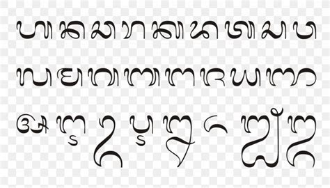 Balinese Alphabet Javanese Script Writing System Pallava Script, PNG ...