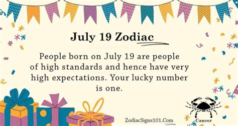 July 19 Zodiac is Cancer, Birthdays and Horoscope - ZodiacSigns101