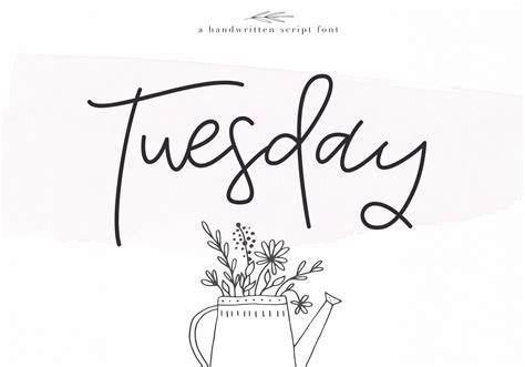 Tuesday - Handwritten Script Font by KA Designs available for $8.00 at ...