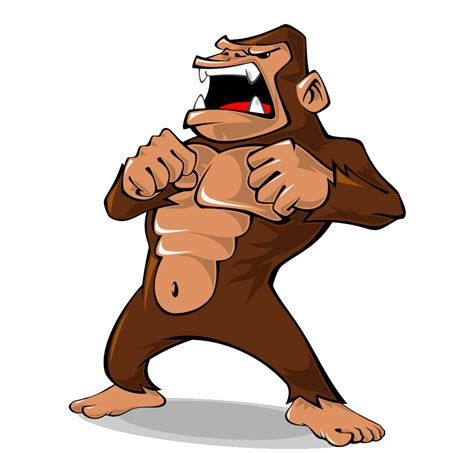 angry: View Angry Cartoon Gorilla Logo Pics