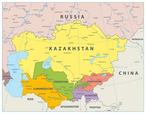 Political Map Of Kazakhstan Kazakhstan Provinces Map | Images and ...