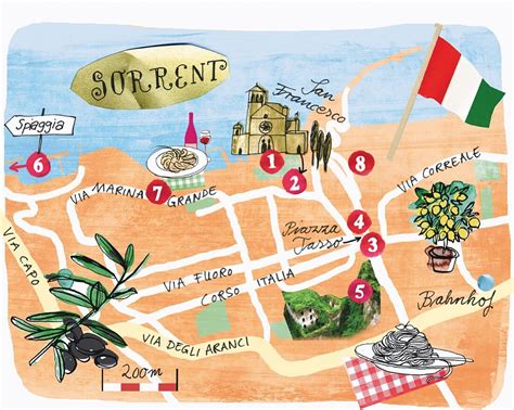 A map of Sorrento, Italy – Acheter l’image – 10325357 lookphotos