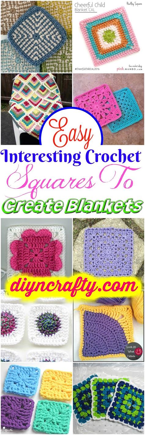 Crochet Squares Patterns To Create Blankets | Crochet squares, Crochet ...