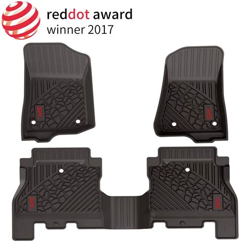 3W Floor Mats for Jeep Gladiator 2022 TPE Floor Liner 1st & 2nd Row ...