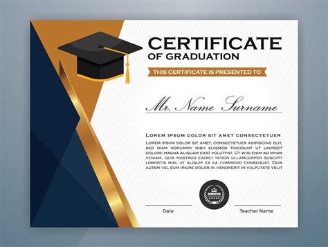 High School Diploma Certificate Template Design – Download in College ...