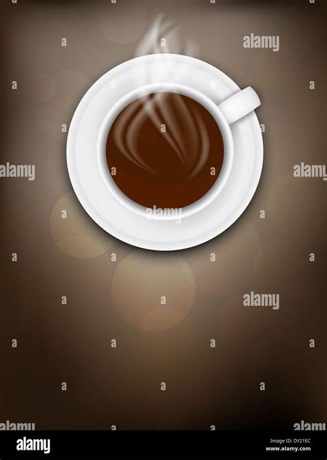 Dark background with coffee cup and steam Stock Photo - Alamy