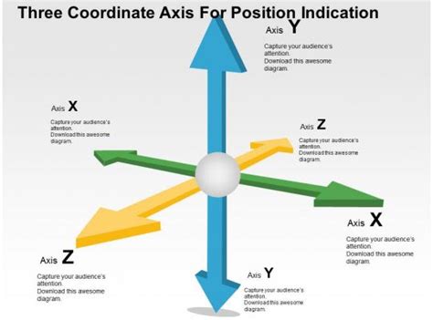 Three Coordinate Axis For Position Indication Flat Powerpoint Design ...