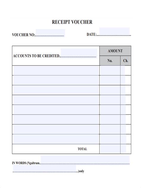 Receipt Voucher - 5+ Examples, Format, Purpose, Types, How to Prepare