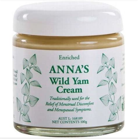 WILD YAM CREAM - FOR MENSTRUAL DISCOMFORT & MENOPAUSAL SYMPTOMS 100G ...