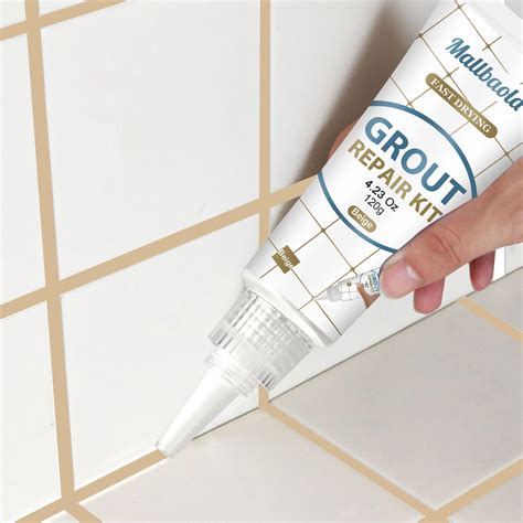 Buy Tile Grout Repair Kit, 2 Pack Beige Grout Filler Tube, Grout Paint ...