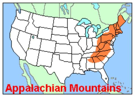 Where are the Appalachian Mountains on a Map? - Appalachian mountains