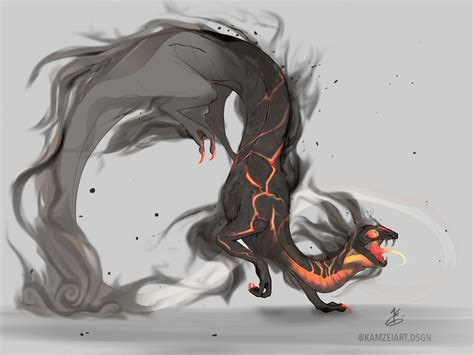 Ashen Dragon by Kamzeia-MS on DeviantArt