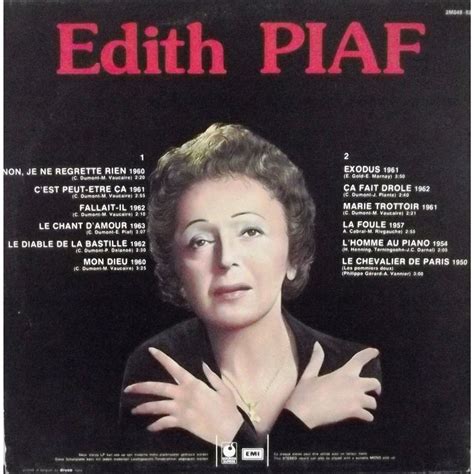 Edith piaf, non je ne regrette rien by Edith Piaf, LP with vinyl59 ...