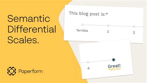 Semantic Differential Scales: A Comprehensive Guide