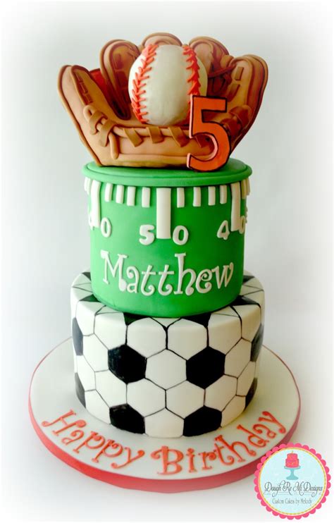 Sports Theme Birthday Cake - CakeCentral.com