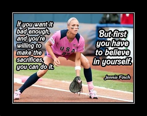 Inspirational Jennie Finch, Softball Motivation Quote Wall Art ...